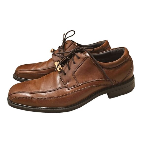 Dockers Endow Brown Oxford Leather Classic Lace-up Dress Shoes (Size 10.5M) - Picture 1 of 16